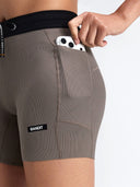 Striped Cadence 5" Compression Short W