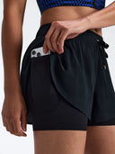 2-in-1 Short Seamless Mesh Liner W