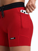 Striped Cadence 5" Compression Short W