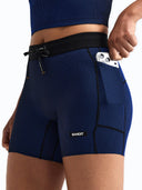 Striped Cadence 5" Compression Short W