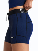 Striped Cadence 5" Compression Short W