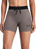 Striped Cadence 5" Compression Short W