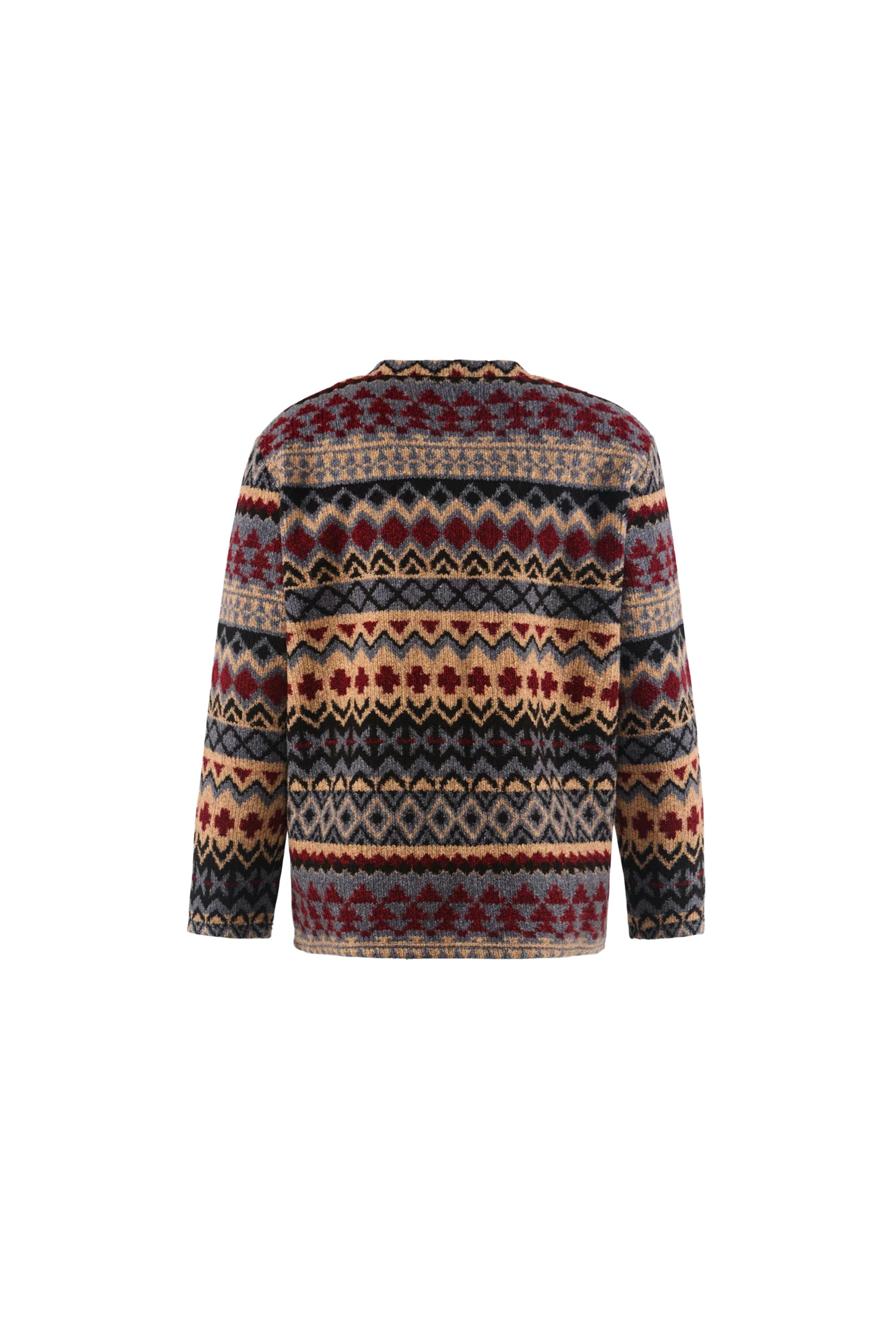 Jacquard Knit Crew Neck
