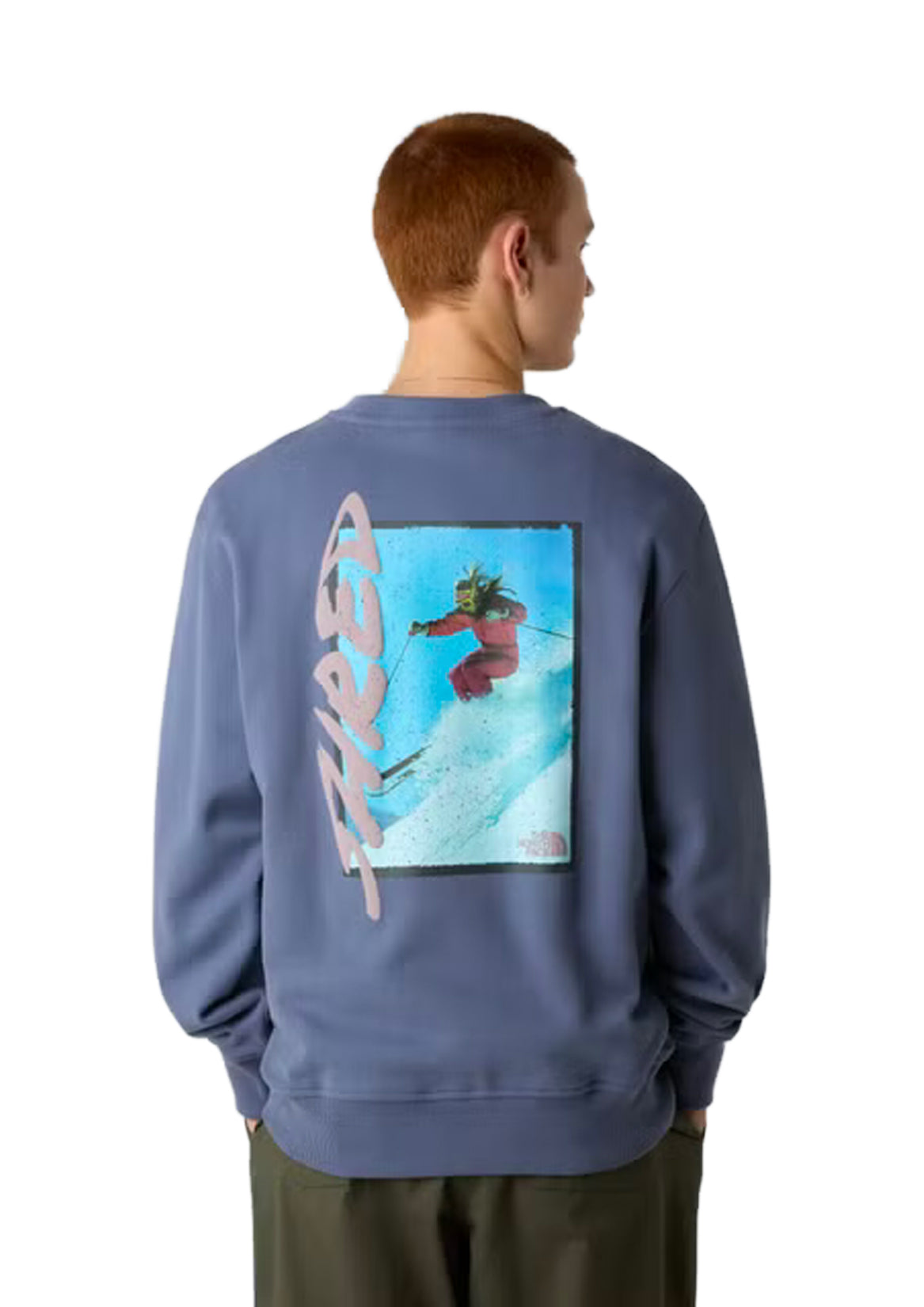 U NSE Slopes Relaxed Crew Sweatshirt-Gra