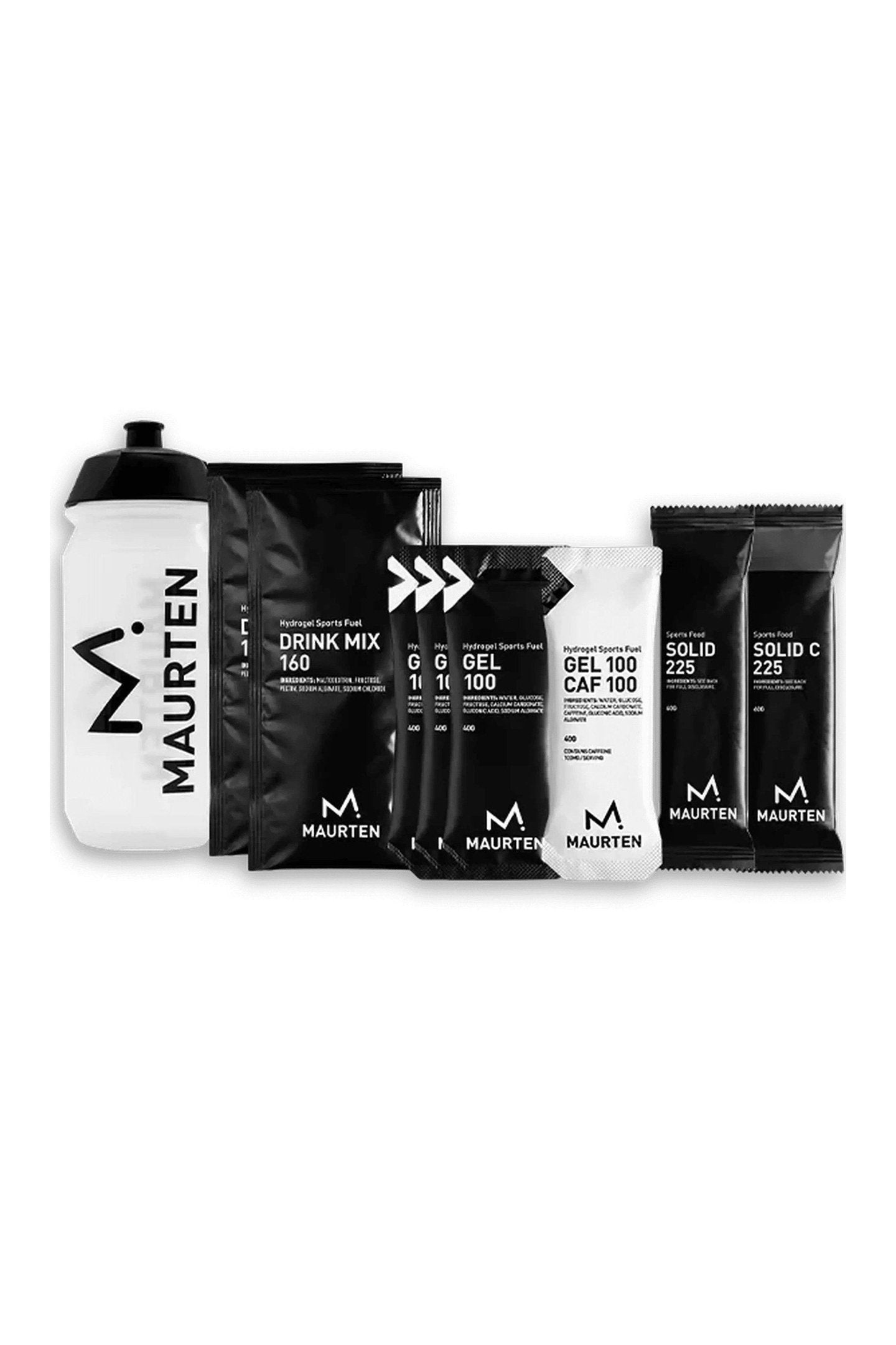 MAURTEN Pack Endurance 2 x DM160, 3 x Gel100, 1 x Gel100 Caf100, 1 x Solid 225, 1 x Solid 225 C, 1 bidon 500ml | STATION 